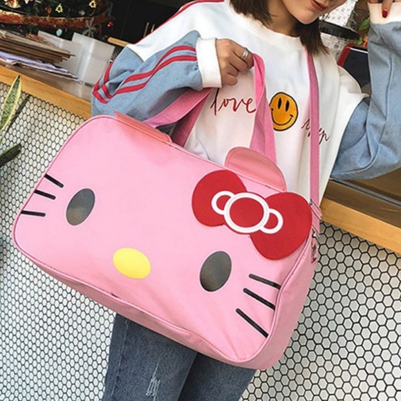 Hello Kitty Large Pink Duffle Travel Gym Bag - Picture 3 of 8